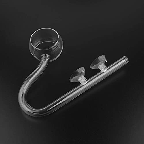 M I A Lirio de cristal de flujo de flujo de salida con succiones de filtro marino para acuario plantado tanque de peces suministros accesorios (tamaño: 18,5 x 14,3 cm)