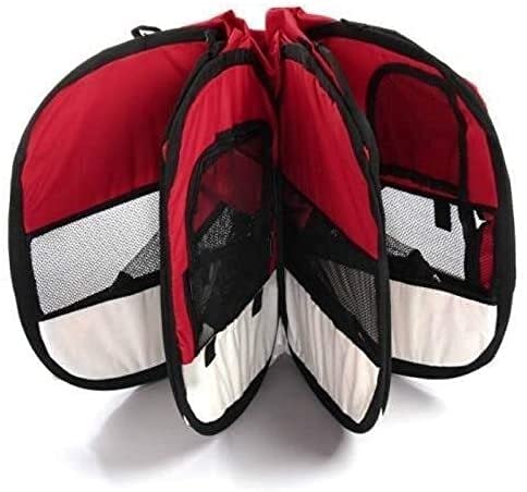 M3 Decorium Cama de Mascotas Sala de producción Dog Cat Gat Embarazo Sala de Entrega Cat Producción Suministros Perro Kennel Cat Litter Pet Tienda (Color : Red White, Size : M)