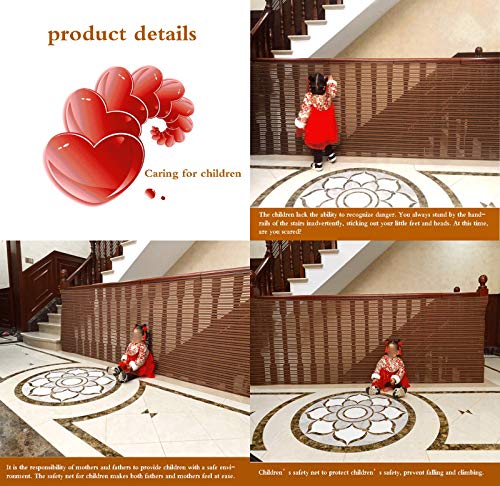 MAGFYLYDL Red De Seguridad Resistente para La Protección De Niños Mascotas,Malla De Seguridad para Escaleras Y Balcones Blanco(Color:Negro,Size:5M*0.9M(16.4 * 2.95FT))