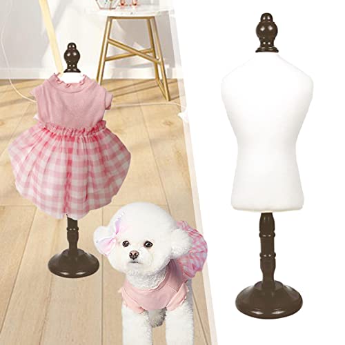MagiDeal Estante de exhibición de maniquí con Forma de Vestido de Perro a la Moda para decoración de Suministros para Mascotas - marrón