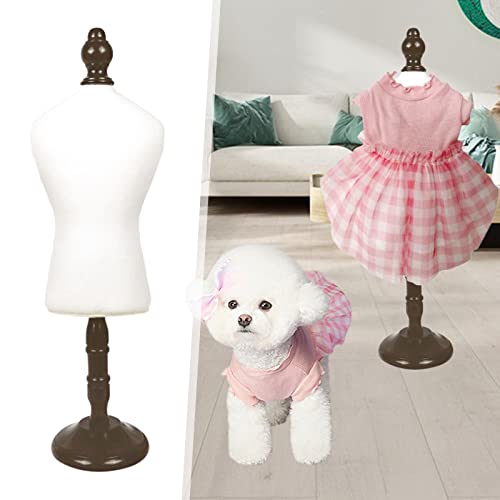 MagiDeal Estante de exhibición de maniquí con Forma de Vestido de Perro a la Moda para decoración de Suministros para Mascotas - marrón