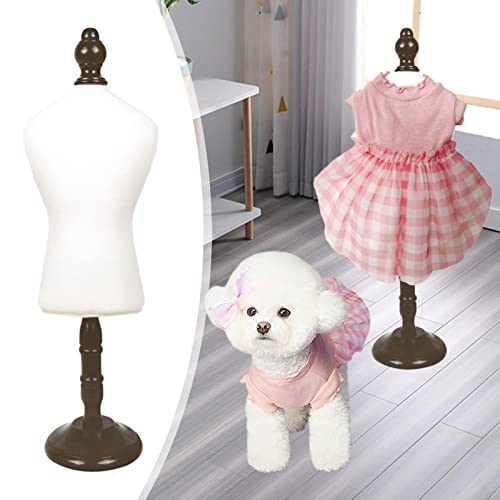 MagiDeal Estante de exhibición de maniquí con Forma de Vestido de Perro a la Moda para decoración de Suministros para Mascotas - marrón