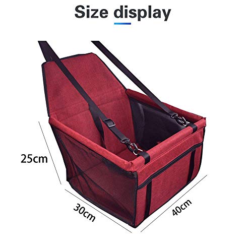 MAILESPET Asiento de Coche para Perro Plegable Transpirable para Todo Tipo de Coches Gris Oscuro