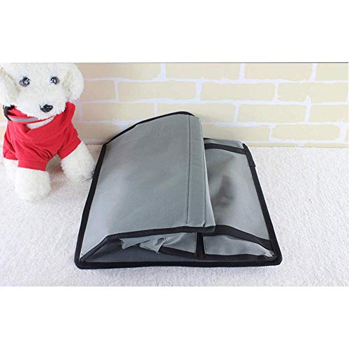 MAILESPET Asiento de Coche para Perro Plegable Transpirable para Todo Tipo de Coches Gris Oscuro