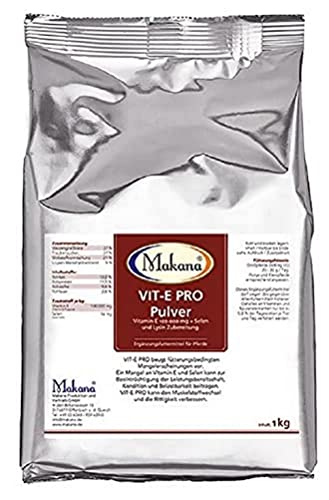 Makana Vit-E Vitamina E 10% Polvo con Selenio y lisina, Bolsa de 1000 g (1 x 1 kg)