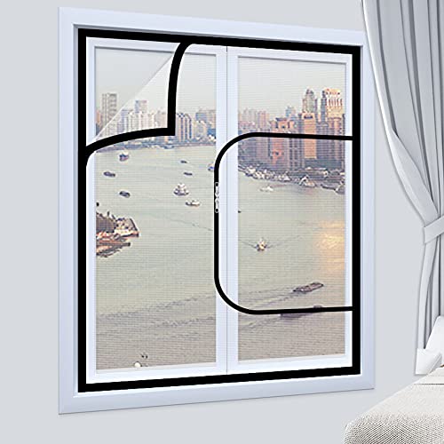 Malla de protección de ventana fuerte para gato, malla de seguridad autoadhesiva con cremallera, mosquitero, cortado a medida, sin perforación