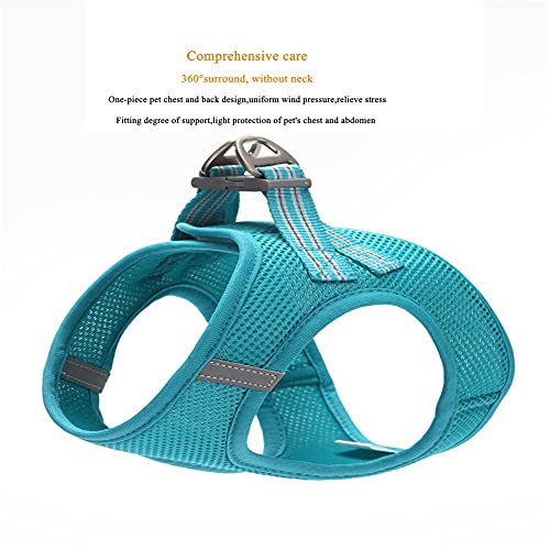 Malla Respirable Arnés para Perros Líneas Reflexivo Arnés Chaleco Perro Liberación Rápida Correa De Perro Arnés para Perros Y Gatos por Exterior para Caminar Etcblue-XL:Bust 47~53cm