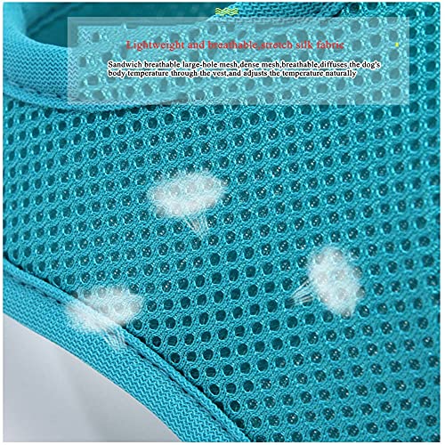 Malla Respirable Arnés para Perros Líneas Reflexivo Arnés Chaleco Perro Liberación Rápida Correa De Perro Arnés para Perros Y Gatos por Exterior para Caminar Etcblue-XL:Bust 47~53cm