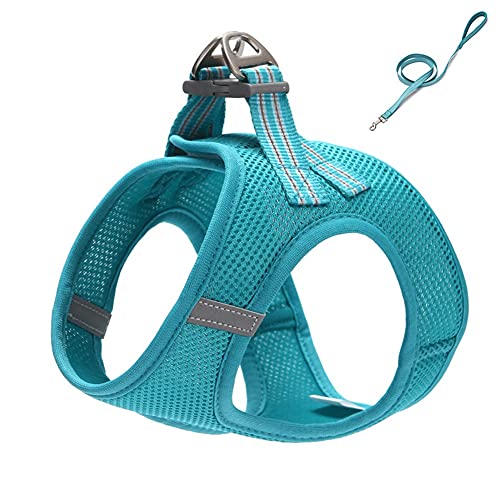 Malla Respirable Arnés para Perros Líneas Reflexivo Arnés Chaleco Perro Liberación Rápida Correa De Perro Arnés para Perros Y Gatos por Exterior para Caminar Etcblue-XL:Bust 47~53cm