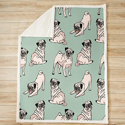 Manta de peluche para perros de peluche con dibujos animados, manta de peluche para cachorros, para niños, adultos, kawaii, para mascotas, manta difusa, para sofá cama, ultra suave, 40 x 50 pulgadas
