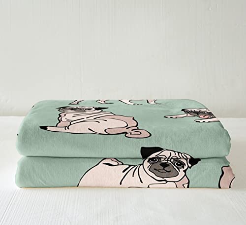 Manta de peluche para perros de peluche con dibujos animados, manta de peluche para cachorros, para niños, adultos, kawaii, para mascotas, manta difusa, para sofá cama, ultra suave, 40 x 50 pulgadas
