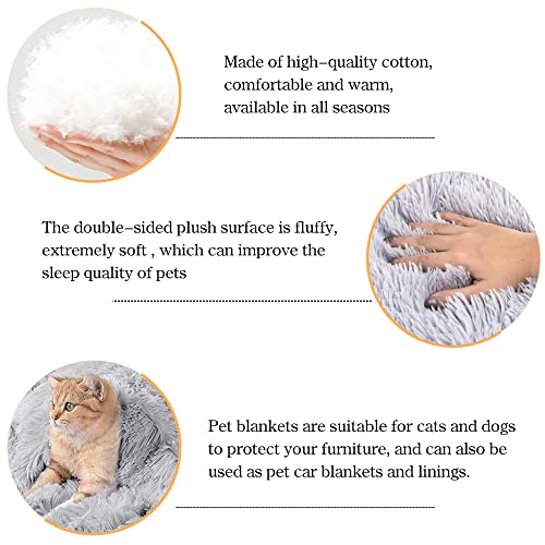 Manta Mullida para Perros,Manta Mascotas Sofa,Manta Suave de Felpa para Gatos y Otras Mascotas,Mantas para Perros,Manta para Perros Lavable (Grau L)