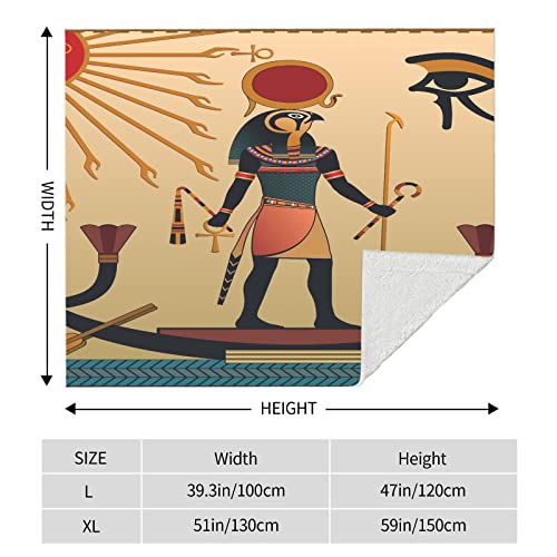 Manta para Cama para Perro, Cultura Tribal étnica Antigua, Arte de tótem de Egipto, Anubis Africano, Dios del Sol, Manta para Animales, Manta de Lana esponjosa de Primera Calidad para Camas para perr