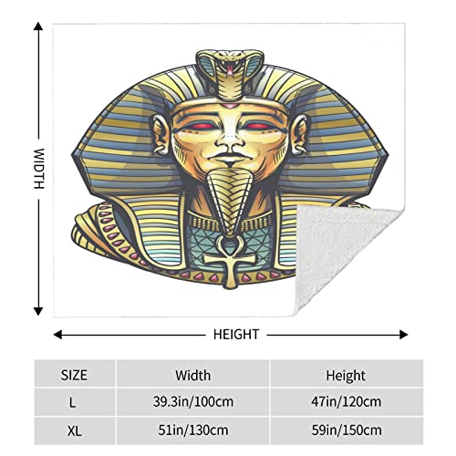 Manta para Mascotas pequeñas Mantas de Animales del faraón del sarcófago del Antiguo Egipto Mantas de Felpa Suave y esponjosa para Cachorros Mantas Suaves y cálidas para Perros medianos para Camas, s