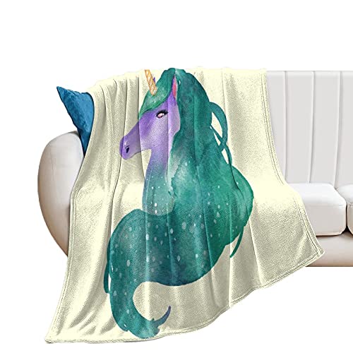 Manta suave de franela antialérgica de 152,4 x 203,2 cm, diseño de caballo, pelo largo, para mascotas, perros, gatos, animales de caballo, tamaño pequeño