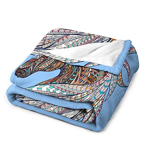 Manta suave de franela antialérgica de 177 x 203 cm, diseño artístico abstracto de caballo animal hermoso lanzamientos para mascotas, perros, gatos, animales de caballo, pequeño tamaño