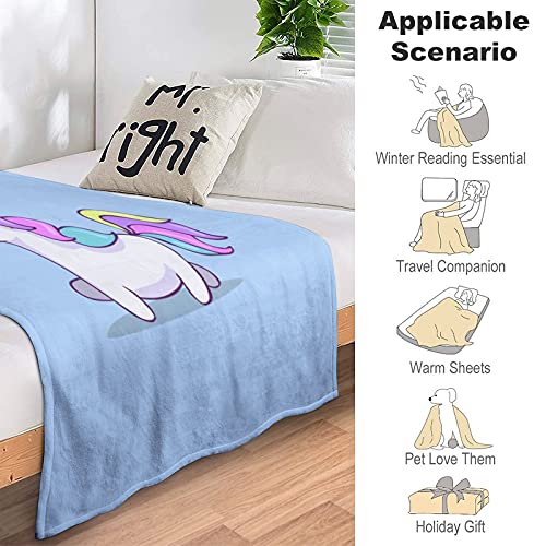 Manta suave de franela antialérgica de 30 x 40 pulgadas, diseño divertido de pintura linda para caballos imaginar lanzamientos para mascotas, perros, gatos, animales de caballo, tamaño pequeño