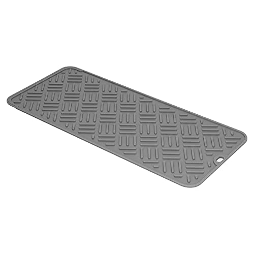 Mantel Individual, Mantel Impermeable de Silicona para Encimeras de Cocina para Alfombrilla Antideslizante para Alimentos para Mascotas(Gris nórdico (45 * 20 cm pequeño))