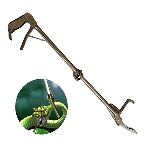 MAOX Serpiente Palo, Extra Heavy Duty Serpiente Pinzas, 150 cm del Reptil Grabber Catcher Catcher Serpiente con la Cerradura de la manija Antideslizante, mandíbula Ancha manejo de Herramientas