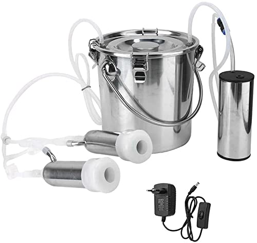 Máquina De Ordeño, Equipo De Ordeñadora Eléctrica, Máquina De Ordeño Minitype para Ovejas, Cabras, Vaca Eléctrica Portátil De Acero Inoxidable De Doble Cabezal (Color: Bovinos) (Color : Cattle-14L)