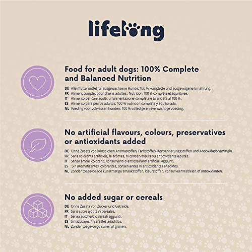Marca Amazon - Lifelong Dog Food - Paté con carne de caza, Paquete de 10 x 300g