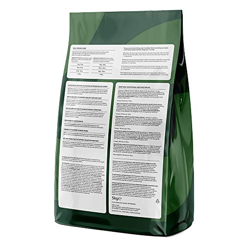 Marca Amazon - Solimo - Alimento seco completo para perro adulto rico en cordero y arroz, 1 Pack de 5 kg