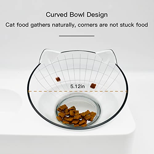Marchul Cuencos Gatos, Cuenco A gua Comida Por Gravedad Gatos y Perros Pequeños, Cuencos Alimentación Gatos Elevados Inclinados