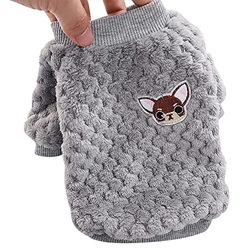 MARITOWN Jersey de Lana para Perro Abrigo para Perro pequeño con Patas Mediano Ropa para Perros pequeños Ropa para Cachorros para Perros pequeños Niñas Niños Rosa Azul Gris Ropa para Gatos
