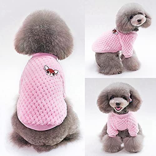 MARITOWN Jersey de Lana para Perro Abrigo para Perro pequeño con Patas Mediano Ropa para Perros pequeños Ropa para Cachorros para Perros pequeños Niñas Niños Rosa Azul Gris Ropa para Gatos