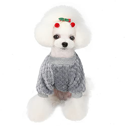 MARITOWN Jersey de Lana para Perro Abrigo para Perro pequeño con Patas Mediano Ropa para Perros pequeños Ropa para Cachorros para Perros pequeños Niñas Niños Rosa Azul Gris Ropa para Gatos