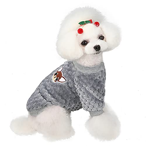 MARITOWN Jersey de Lana para Perro Abrigo para Perro pequeño con Patas Mediano Ropa para Perros pequeños Ropa para Cachorros para Perros pequeños Niñas Niños Rosa Azul Gris Ropa para Gatos