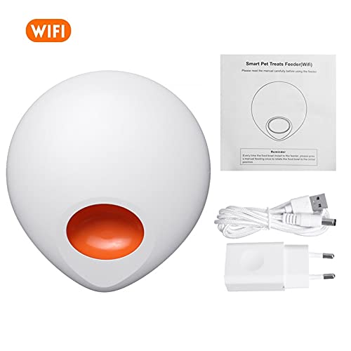 Más nuevo alimentador automático de mascotas for gato / perro wifi inteligente perros giratorios inteligentes Control del dispensador de alimentos APP Grabación de soporte de racionamiento cronometrad