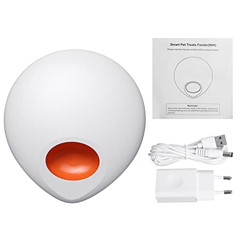 Más nuevo alimentador automático de mascotas for gato / perro wifi inteligente perros giratorios inteligentes Control del dispensador de alimentos APP Grabación de soporte de racionamiento cronometrad