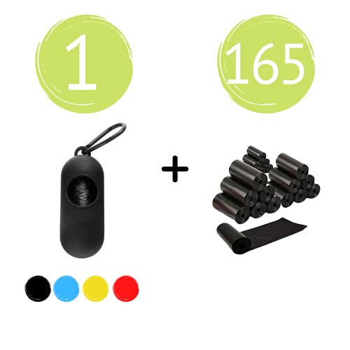 MascoLovers Dispensador Bolsas para Caca Perro + 165 Bolsas Excremento Perro, Accesorios perfectos para tu mascota.