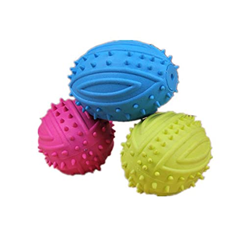 Mascota Perro pequeño Trata Pelota de Rugby Cachorro Juguete Interactivo Pelota de Entrenamiento Juguete para Perro Grande Masticar Erizo Juguete Limpieza de Dientes Bola de mordida