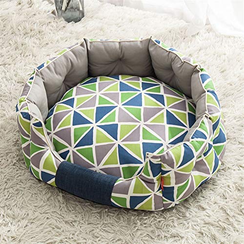 Mascota Waterloo Medianas de la litera del gato de la perrera cama del perro de verano Pequeño Perro Perro de peluche Cojín lona del perro desmontable y lavable redonda de cuatro estaciones Nido masco