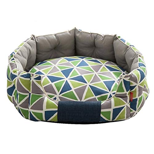 Mascota Waterloo Medianas de la litera del gato de la perrera cama del perro de verano Pequeño Perro Perro de peluche Cojín lona del perro desmontable y lavable redonda de cuatro estaciones Nido masco