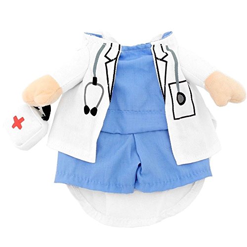 Maxgoods Disfraz de mascota, disfraz de enfermera, divertido y bonito para mascota, perro, gato, ropa para Halloween, Navidad, vacaciones, disfraces, vaqueros, ropa de vestir, uniforme