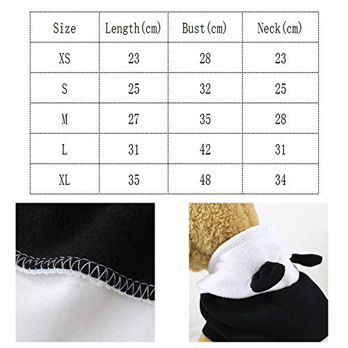 maxgoods Disfraz de panda de mascota, divertido y lindo, para mascotas, perros, gatos, ropa para Halloween, Navidad, vacaciones, disfraces, cosplay, vaqueros, uniforme, talla M