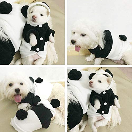 maxgoods Disfraz de panda de mascota, divertido y lindo, para mascotas, perros, gatos, ropa para Halloween, Navidad, vacaciones, disfraces, cosplay, vaqueros, uniforme, talla M