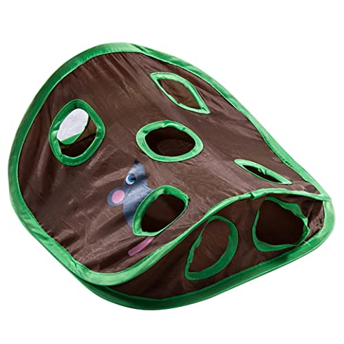 MaylFre Pet Interactive Toy Cat Toy Toy Interactive Mat con Agujeros Cat 9 Agujeros Tunnel TUJE TUJO Cat Actividad Play Play Mat COMPRENCIA DE PLAZABLE DE CAPINAJE para Pet Cat