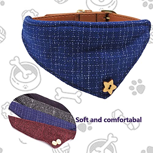 MayPaw Collar Bandana para Perro, Estilo británico, Suave, para Cachorros y Gatos, de Piel triángulo, para Mascotas