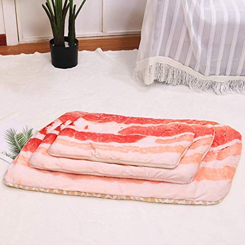MAZ Manta de Perro Mascota de Carne 3D, Colchoneta de Copa de Cata Simulación Soft Soft Winter Cálido Colchón de Dormir Máquina de Lavado Y Seco,S: 43 X 25Cm