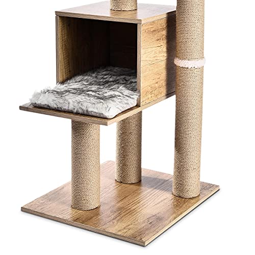 Mc Haus Modern Cat Tree Rascador para Gatos, marr, 54x48x95,5cm