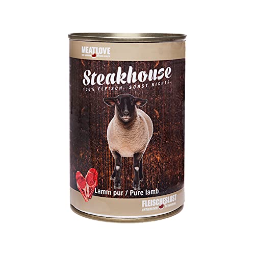 MEATLOVE Lata Perro Cordero Puro, 400 g, Perro