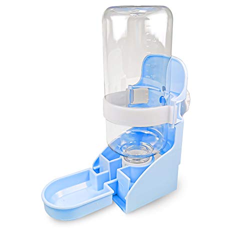 MEEQIAO 500ml Dispensador de Agua para Gatos y Perros,Colgando Dispensador de Agua para Animales Pequeño,Fuente Automática para Beber Mascotas (Azul)