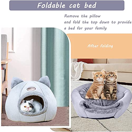 MEISISLEY Cama Gato Invierno Camitas para Gatos Cama para Mascotas Cojin Gato Nido Acogedor Calentito Cama del Perro Interior Casa De Mascotas Camas para Gatos
