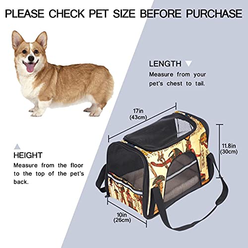 MEITD Portador para gatos, bolsa portador portátil para mascotas, portador de gato con felpa, bolsa de transporte para perros pequeños y antiguos Egipto