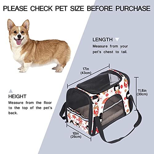 MEITD Transportador de mascotas, comodidad para viajes en línea aérea para animales pequeños/gatos/gatito/cachorro muñeca japonesa de buena suerte