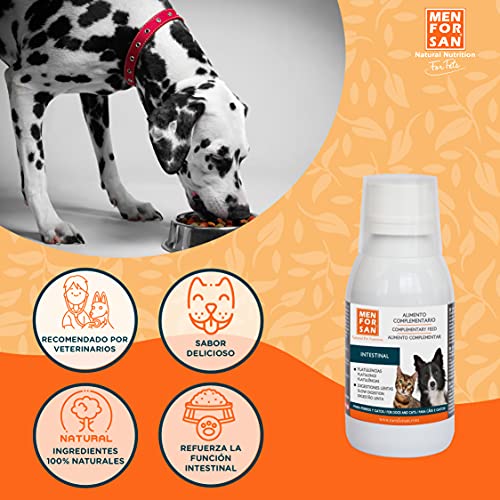 MENFORSAN Alimento Complementario Líquido para Perros y Gatos con Problemas Intestinales 120 ml, Mejora Las digestiones, Previene parásitos internos